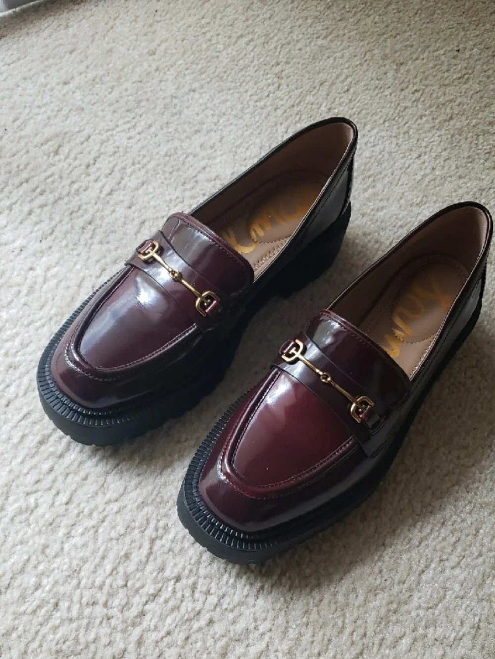 Sam Edelman Lea Loafer Size 7.5 Dark Merlot. New W/O Box